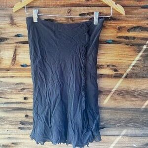 H&M Black Mini Skirt with Ruffle Edge